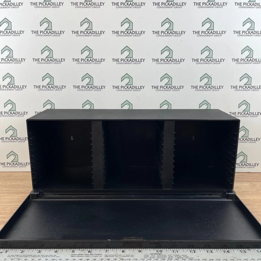 Laserline CD 36 Compact Disc Storage Cabinet Black Wall Mountable 36 Capacity